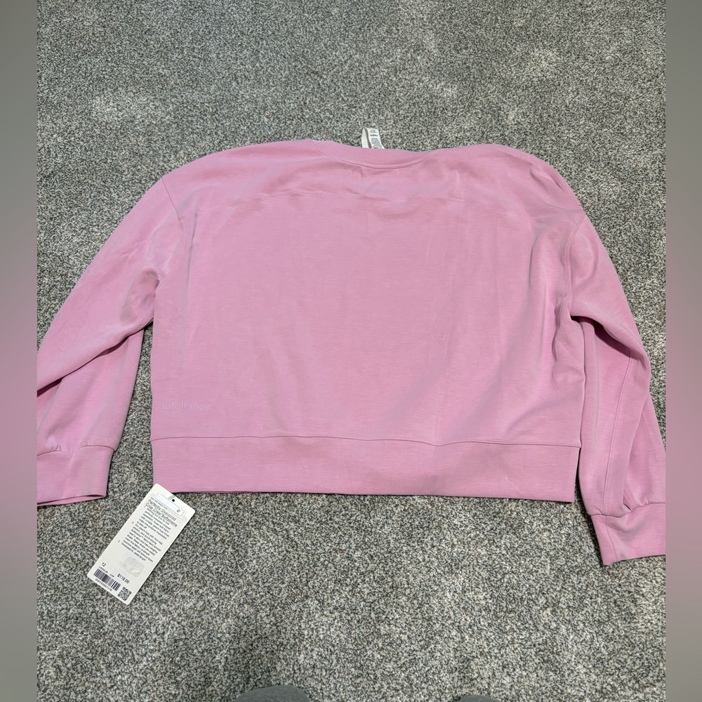 NWT Lululemon Softstreme Perfectly Oversized Cropped Crew Vitapink - Picture 6 of 6